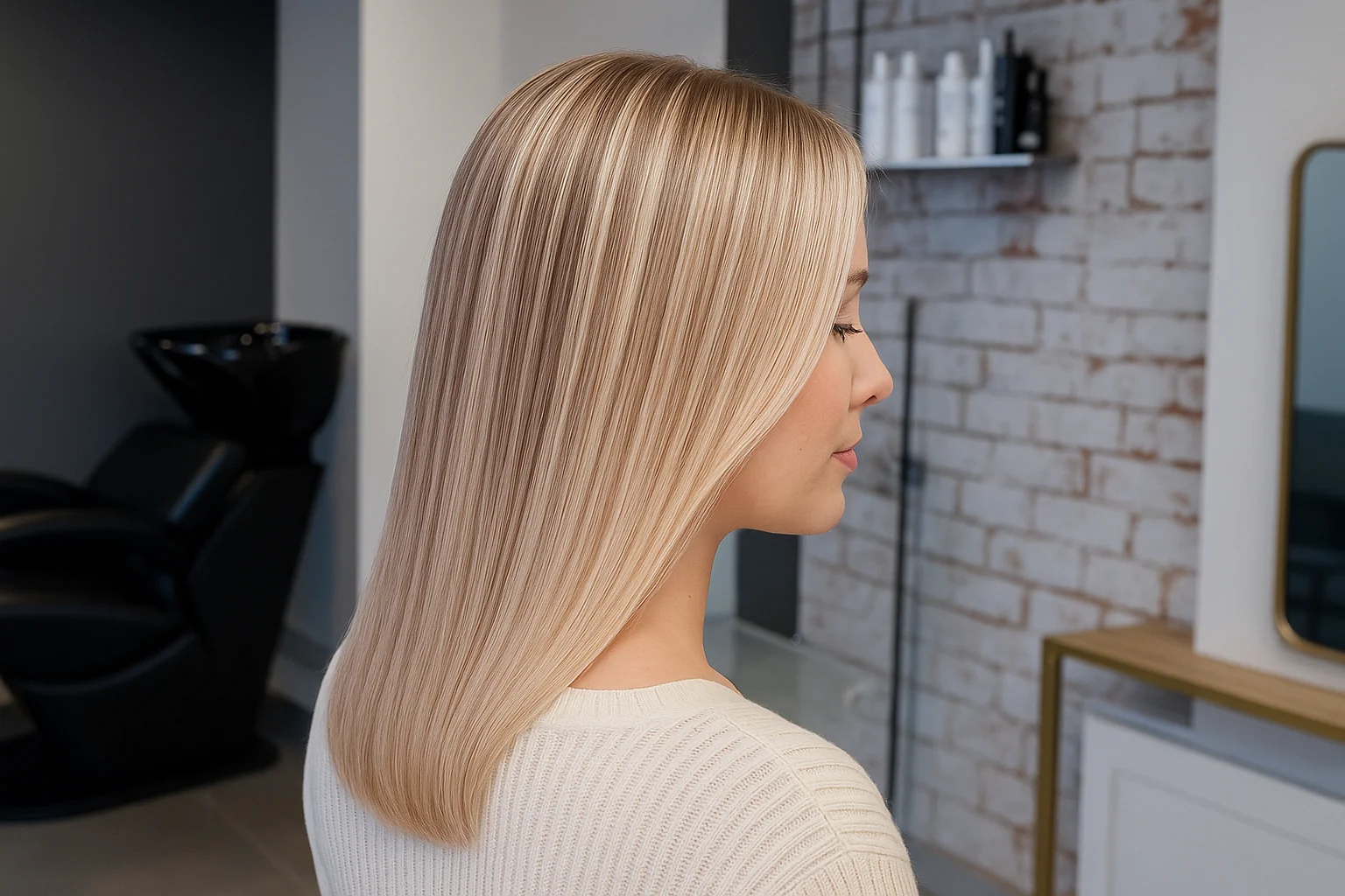 Airtouch and highlights blonding